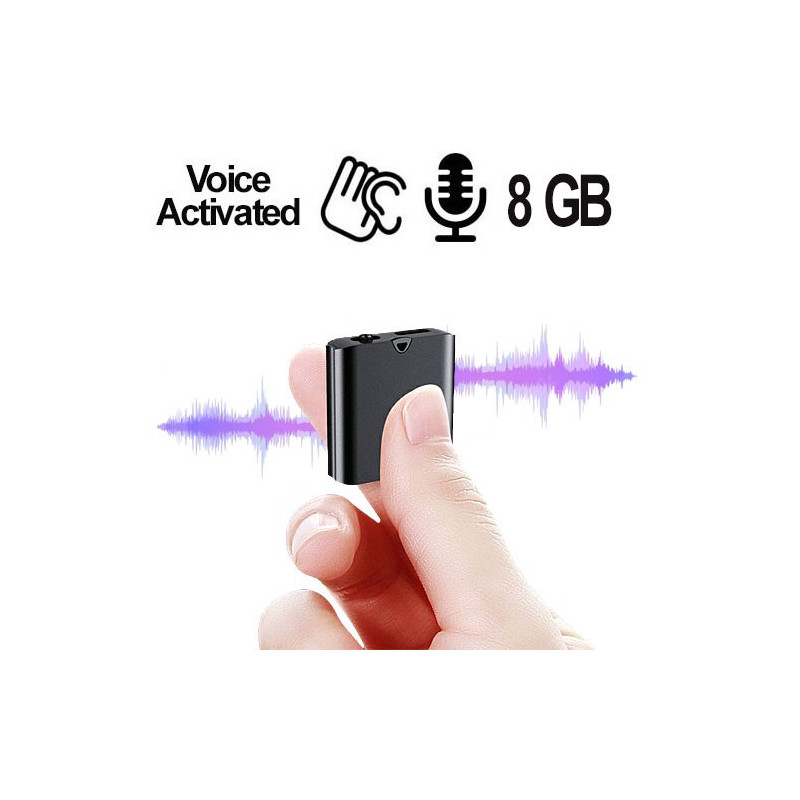 Mini SPY-Recorder, Audiowanze (VOX), 8 GB