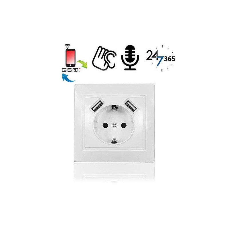 GSM-Wanze in Wandsteckdose mit 2xUSB