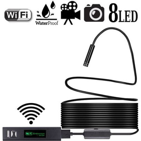 Micro-Endoskope-WIFI-SPY-Kamera. Unterstützt: IOS, Android, Windows, Mac OS.