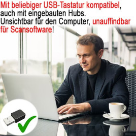 USB-Keylogger (Tastaturspion), 16 GB, unsichtbar für den Computer und das Betriebssystem. Der modernste USB-Hardware Keylogger a