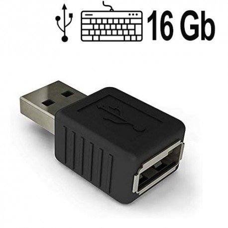USB-Keylogger (Tastaturspion), 16 GB, unsichtbar für den Computer und das Betriebssystem. Der modernste USB-Hardware Keylogger a