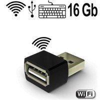 WiFi USB-Keylogger Mini, 16 GB. Zeichnet Tastatureingaben von jedem USB-Keyboard auf und sendet an Sie E-Mail-Berichte.
