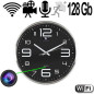 IP-Full-HD Spy-Cam in Wanduhr, 128 GB