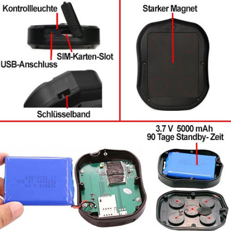 POWER Magnet GPS-Car-Tracker, Peilsender