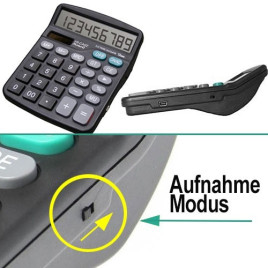 Spionage Voicerecorder im Tischrechner