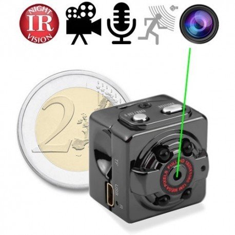 HD Mini-SpyCam mit IR-Nachtsicht: Bild-, Ton-, Video- Aufnahme, Motion Detection. Videoüberwachung im Kleinstformat !