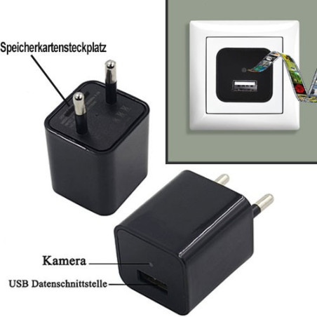 HD SpyCam im Mini-USB-Netzteil