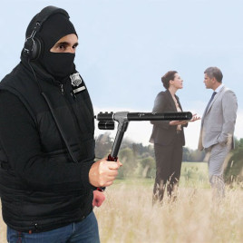 Professionelles Hochleistungs-Richtmikrofon für Ermittlungen durch Audio-Observation